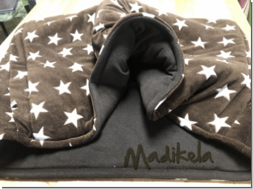 Preview: Kuschelschlafsack - Design Sterne creme / braun Preview: Kuschelschlafsack - Design Sterne creme / braun