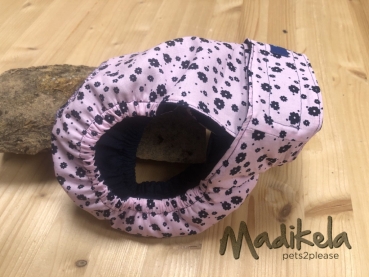 Preview: Läufigkeitshose, Schutzhose - Blümchen rosa-navyblau Preview: Läufigkeitshose, Schutzhose - Blümchen rosa-navyblau
