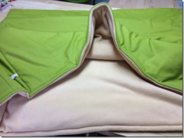 Preview: Kuschelschlafsack - Canvas Baumwollstoff Kiwi grün Preview: Kuschelschlafsack - Canvas Baumwollstoff Kiwi grün