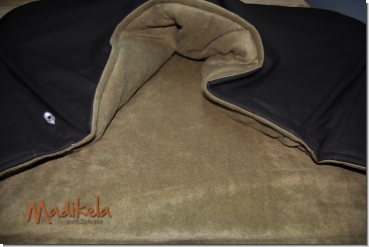 Preview: Kuschelschlafsack - Canvas Baumwollstoff Dunkelbraun Preview: Kuschelschlafsack - Canvas Baumwollstoff Dunkelbraun