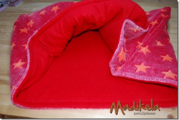Preview: Kuschelschlafsack - Design Sterne rot / orange Preview: Kuschelschlafsack - Design Sterne rot / orange