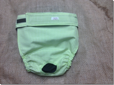 Preview: Läufigkeitshose, Schutzhose - Karo Kiwi klein Preview: Läufigkeitshose, Schutzhose - Karo Kiwi klein