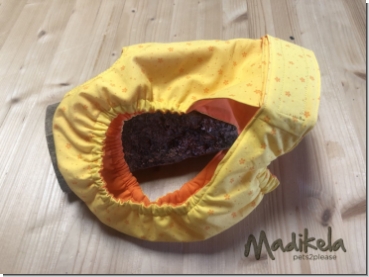 Preview: Läufigkeitshose, Schutzhose - Blümchen gelb-orange Preview: Läufigkeitshose, Schutzhose - Blümchen gelb-orange