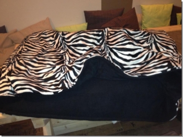 Preview: Kuschelschlafsack - Design Zebra s/w Preview: Kuschelschlafsack - Design Zebra s/w