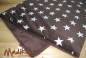 Preview: Kuschelfleecedecke Sterne braun / creme