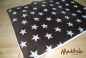 Preview: Kuschelfleecedecke Sterne braun / creme