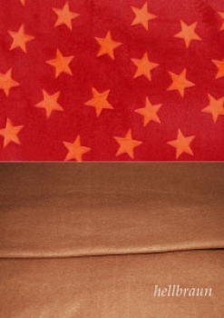 Kuschelschlafsack - Design Sterne rot / orange