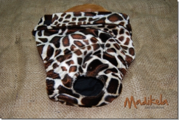 Läufigkeitshose - Tierfell Giraffe klein