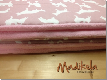 Kuscheldecke - Hunde rosa