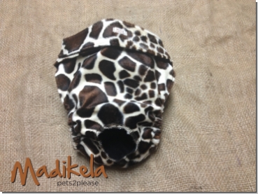 Läufigkeitshose - Tierfell Giraffe klein