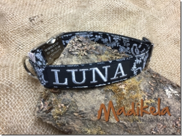 Halsband Ranken schwarz/weiß
