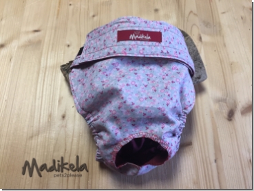 Läufigkeitshose - Blümchen rot - Kopie - Kopie - Kopie