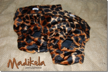 Läufigkeitshose - Tierfell Giraffe mittel