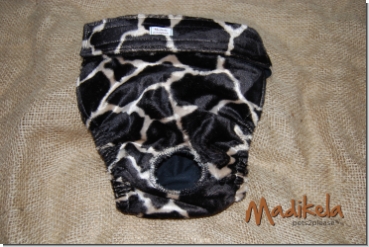 Läufigkeitshose - Tierfell Giraffe groß