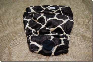 Läufigkeitshose - Tierfell Giraffe groß