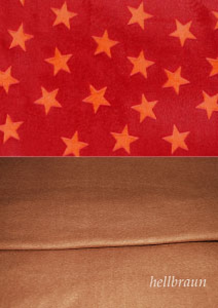 Kuschelschlafsack - Design Sterne rot / orange