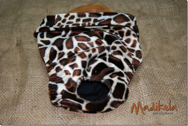 Läufigkeitshose - Tierfell Giraffe klein