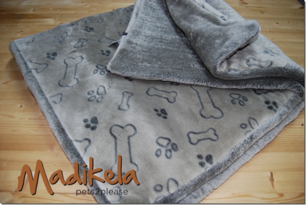 Kuschelfleecedecke Knochen taupe