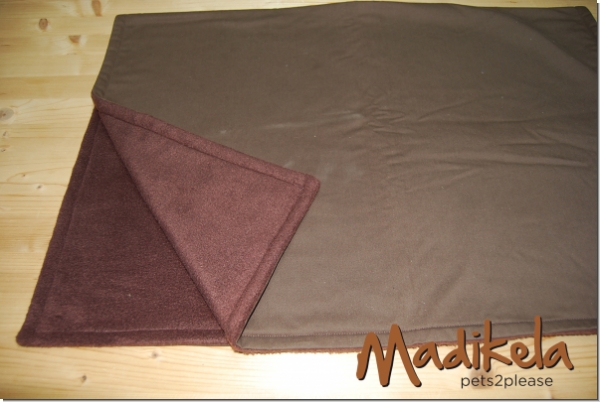 Kuscheldecke Uni braun ohne Füllung 70 x 100 cm