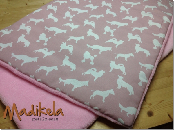 Kuscheldecke - Hunde rosa