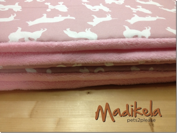 Kuscheldecke - Hunde rosa