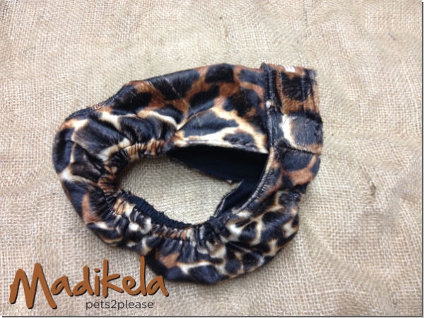 Läufigkeitshose - Tierfell Giraffe mittel