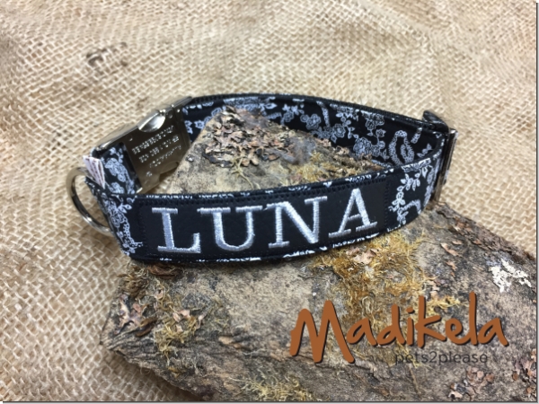 Halsband Ranken schwarz/weiß