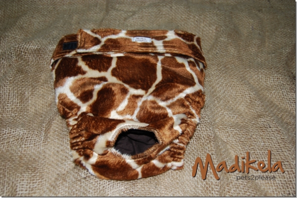 Läufigkeitshose - Tierfell Giraffe braun - Kopie