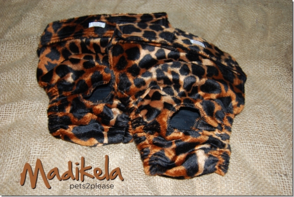 Läufigkeitshose - Tierfell Giraffe mittel