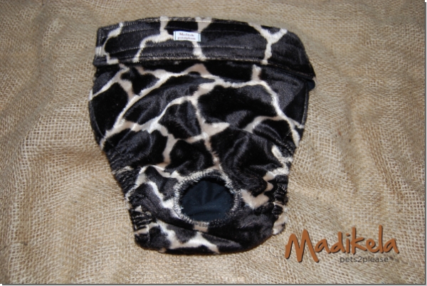 Läufigkeitshose - Tierfell Giraffe groß