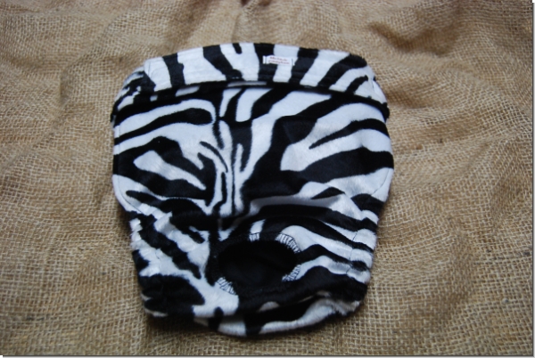 Läufigkeitshose - Tierfell Zebra s/w